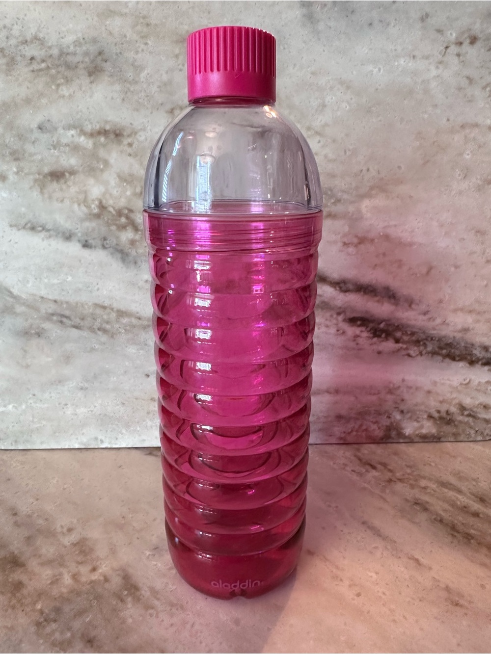 Aladdin 2 Way Lid Water Vessel Drink Bottle 18oz Easy Add Ice & Cleaning Pink